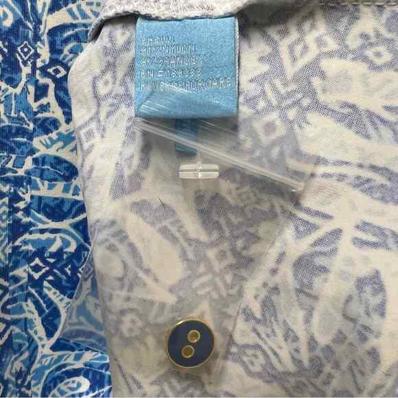J. McLaughlin Blue Wavesong Signature Tee in Medallion Lane XS - Picture 8 of 8